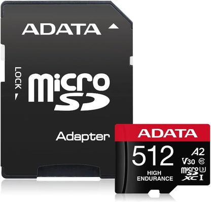 MEMORIA MICRO SD ADATA HIGH ENDURANCE V30 - U3 - 512GB - VIDEOVIGILANCIA
