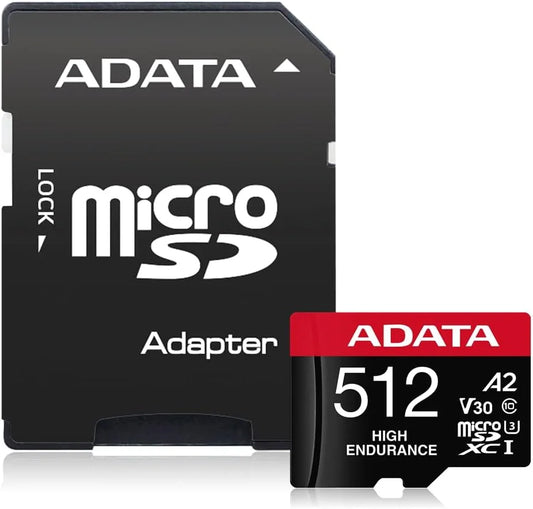 MEMORIA MICRO SD ADATA HIGH ENDURANCE V30 - U3 - 512GB - VIDEOVIGILANCIA